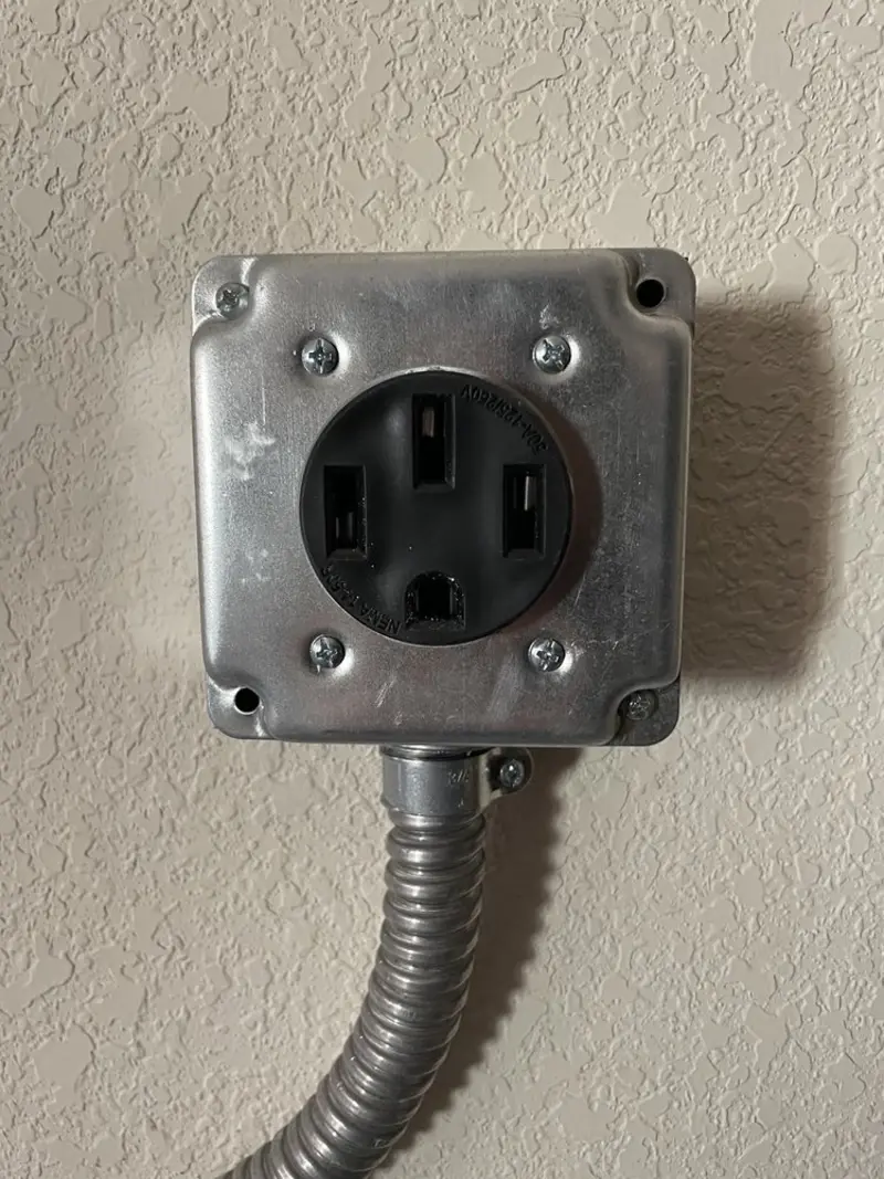 NEMA 14-50 outlet installed for Electrical Panel Upgrade in Wildwood